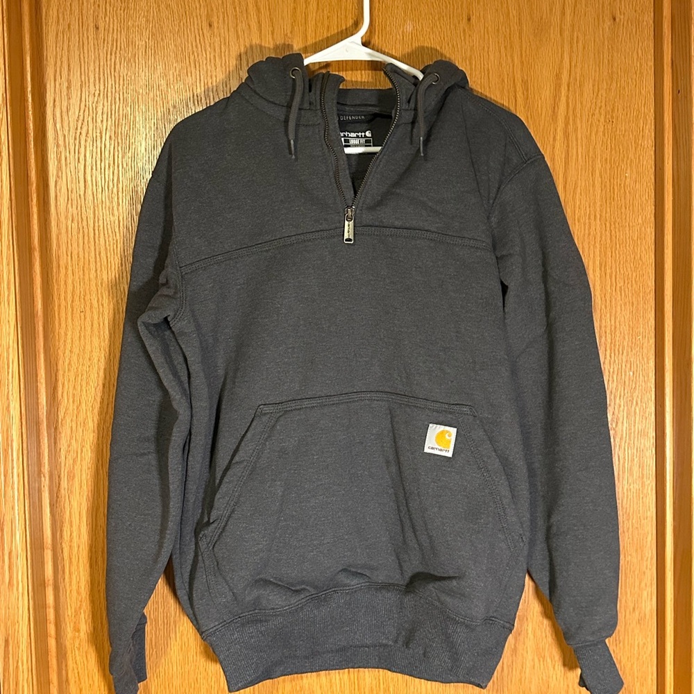 Grey carhartt rain defender sweatshirt
